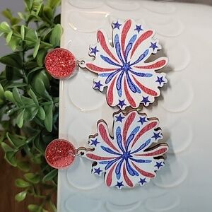 PATRIOTIC FIREWORKS EARRINGS